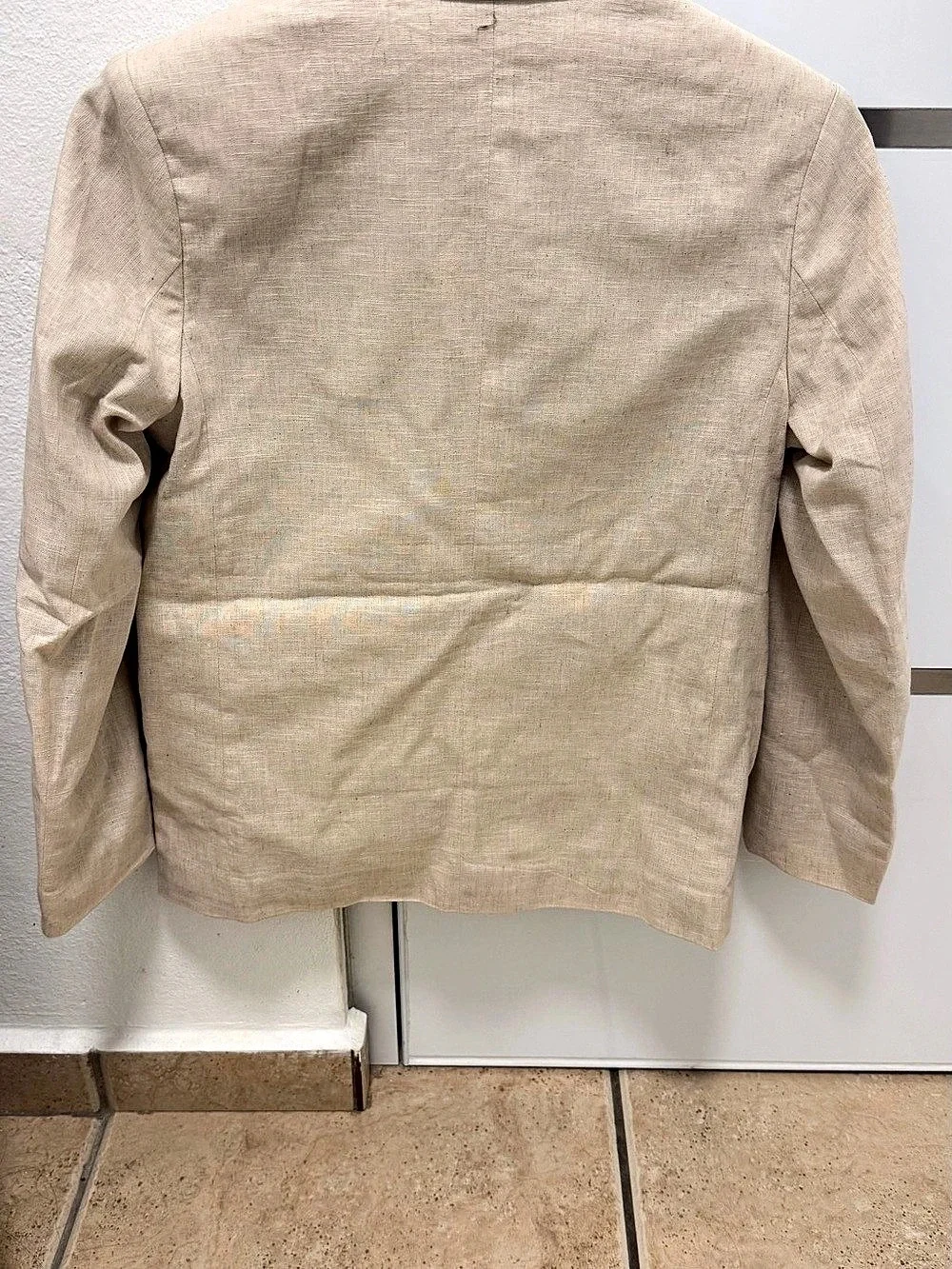 Boys Linen Blazer Beige Size 14 USA